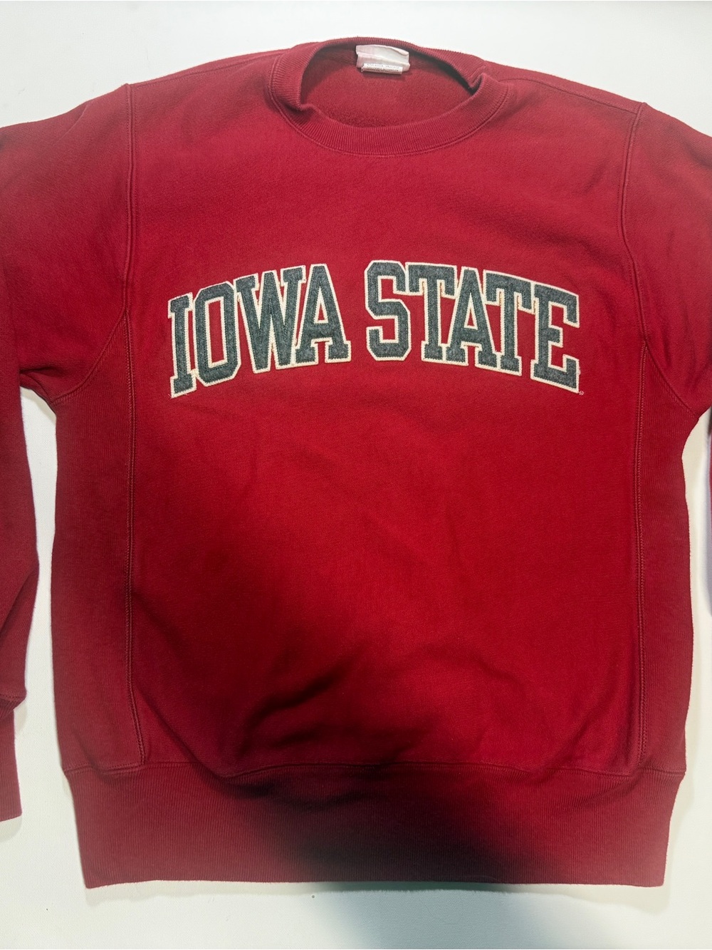 Champion Reverse Weave Small Red Crewneck Sweatshirt - Picture 1 of 9